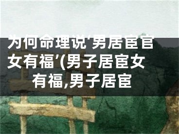 为何命理说‘男居宦官女有福’(男子居宦女有福,男子居宦