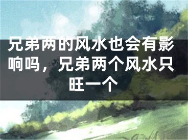 兄弟两的风水也会有影响吗，兄弟两个风水只旺一个