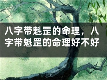 八字带魁罡的命理,八字带魁罡的命理好不好