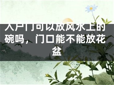 入户门可以放风水上的碗吗，门口能不能放花盆