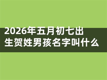 2026年五月初七出生贺姓男孩名字叫什么