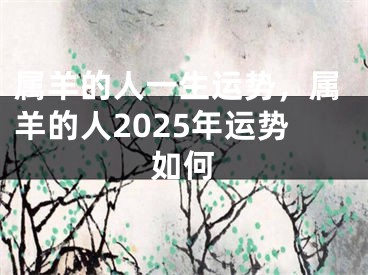 属羊的人一生运势，属羊的人2025年运势如何