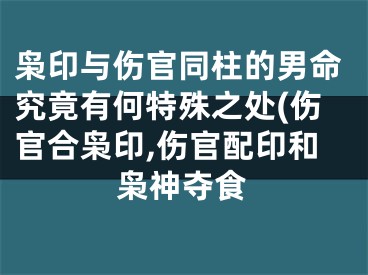 枭印与伤官同柱的男命究竟有何特殊之处(伤官合枭印,伤官配印和枭神夺食
