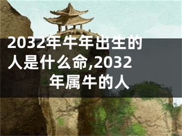 2032年牛年出生的人是什么命,2032年属牛的人