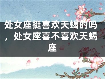 处女座挺喜欢天蝎的吗，处女座喜不喜欢天蝎座