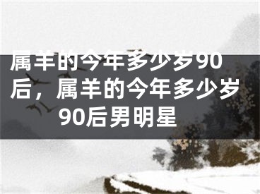 属羊的今年多少岁90后，属羊的今年多少岁90后男明星
