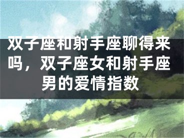 双子座和射手座聊得来吗，双子座女和射手座男的爱情指数