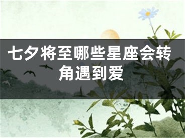 七夕将至哪些星座会转角遇到爱