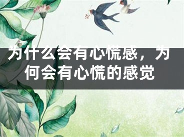 为什么会有心慌感,为何会有心慌的感觉