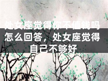 处女座觉得你不值钱吗怎么回答，处女座觉得自己不够好