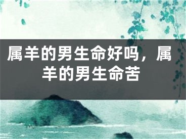 属羊的男生命好吗,属羊的男生命苦