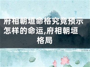 府相朝垣命格究竟预示怎样的命运,府相朝垣格局