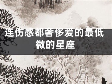 连伤感都奢侈爱的最低微的星座