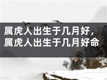 属虎人出生于几月好，属虎人出生于几月好命