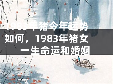 1983年猪今年运势如何,1983年猪女一生命运和婚姻