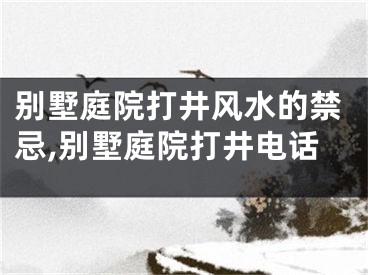 别墅庭院打井风水的禁忌,别墅庭院打井电话