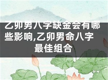 乙卯男八字缺金会有哪些影响,乙卯男命八字最佳组合