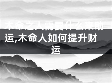 木命之人需要什么来助运,木命人如何提升财运