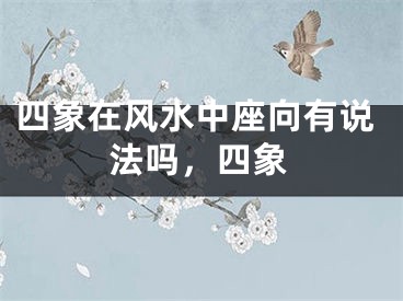 四象在风水中座向有说法吗，四象