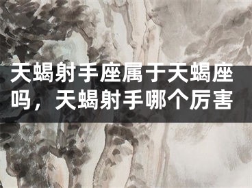 天蝎射手座属于天蝎座吗，天蝎射手哪个厉害