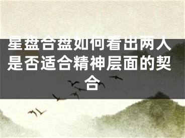 星盘合盘如何看出两人是否适合精神层面的契合