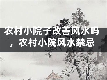 农村小院子改善风水吗,农村小院风水禁忌