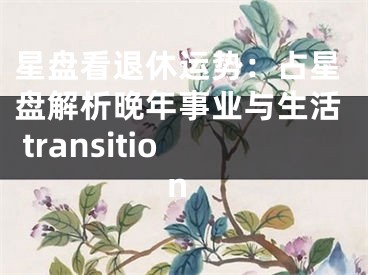 星盘看退休运势：占星盘解析晚年事业与生活 transition