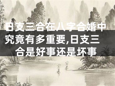 日支三合在八字合婚中究竟有多重要,日支三合是好事还是坏事