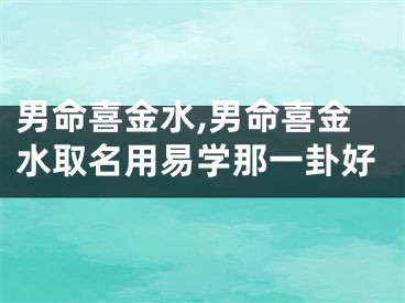 男命喜金水,男命喜金水取名用易学那一卦好