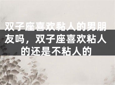 双子座喜欢黏人的男朋友吗,双子座喜欢粘人的还是不粘人的
