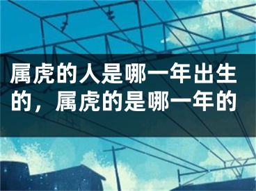 属虎的人是哪一年出生的,属虎的是哪一年的