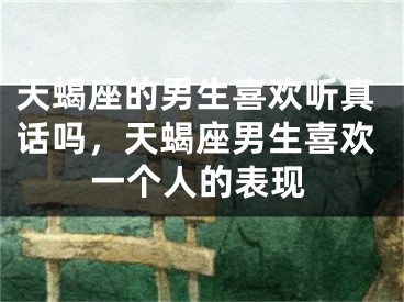 天蝎座的男生喜欢听真话吗，天蝎座男生喜欢一个人的表现