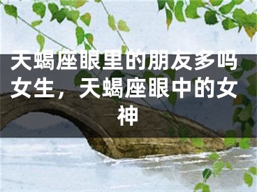 天蝎座眼里的朋友多吗女生，天蝎座眼中的女神