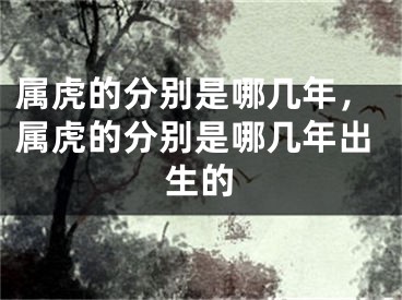 属虎的分别是哪几年，属虎的分别是哪几年出生的