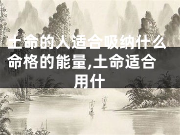 土命的人适合吸纳什么命格的能量,土命适合用什