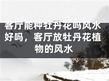 客厅能种牡丹花吗风水好吗，客厅放牡丹花植物的风水
