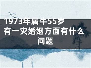 1973年属牛55岁有一灾婚姻方面有什么问题