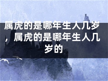 属虎的是哪年生人几岁，属虎的是哪年生人几岁的