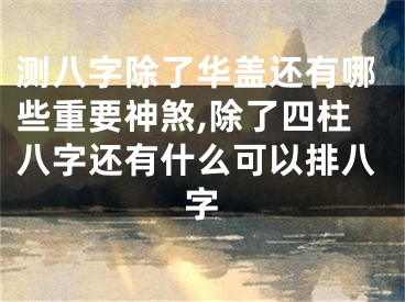 测八字除了华盖还有哪些重要神煞,除了四柱八字还有什么可以排八字
