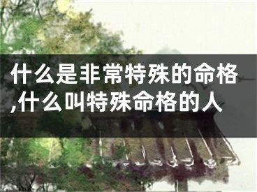 什么是非常特殊的命格,什么叫特殊命格的人