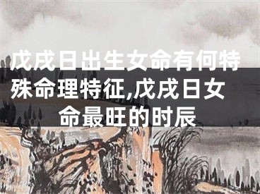戊戌日出生女命有何特殊命理特征,戊戌日女命最旺的时辰