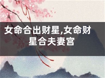 女命合出财星,女命财星合夫妻宫
