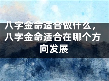 八字金命适合做什么，八字金命适合在哪个方向发展