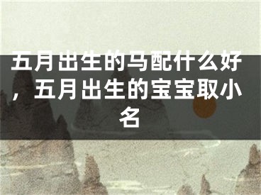 五月出生的马配什么好，五月出生的宝宝取小名