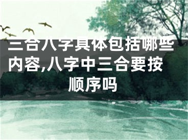 三合八字具体包括哪些内容,八字中三合要按顺序吗