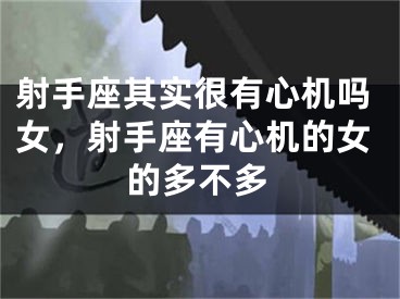 射手座其实很有心机吗女，射手座有心机的女的多不多