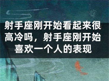 射手座刚开始看起来很高冷吗，射手座刚开始喜欢一个人的表现