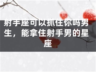 射手座可以抓住你吗男生，能拿住射手男的星座
