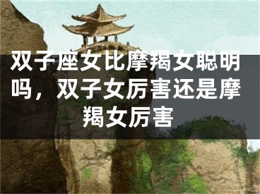 双子座女比摩羯女聪明吗，双子女厉害还是摩羯女厉害