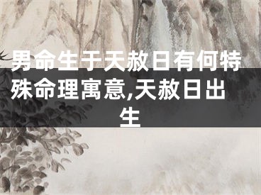 男命生于天赦日有何特殊命理寓意,天赦日出生